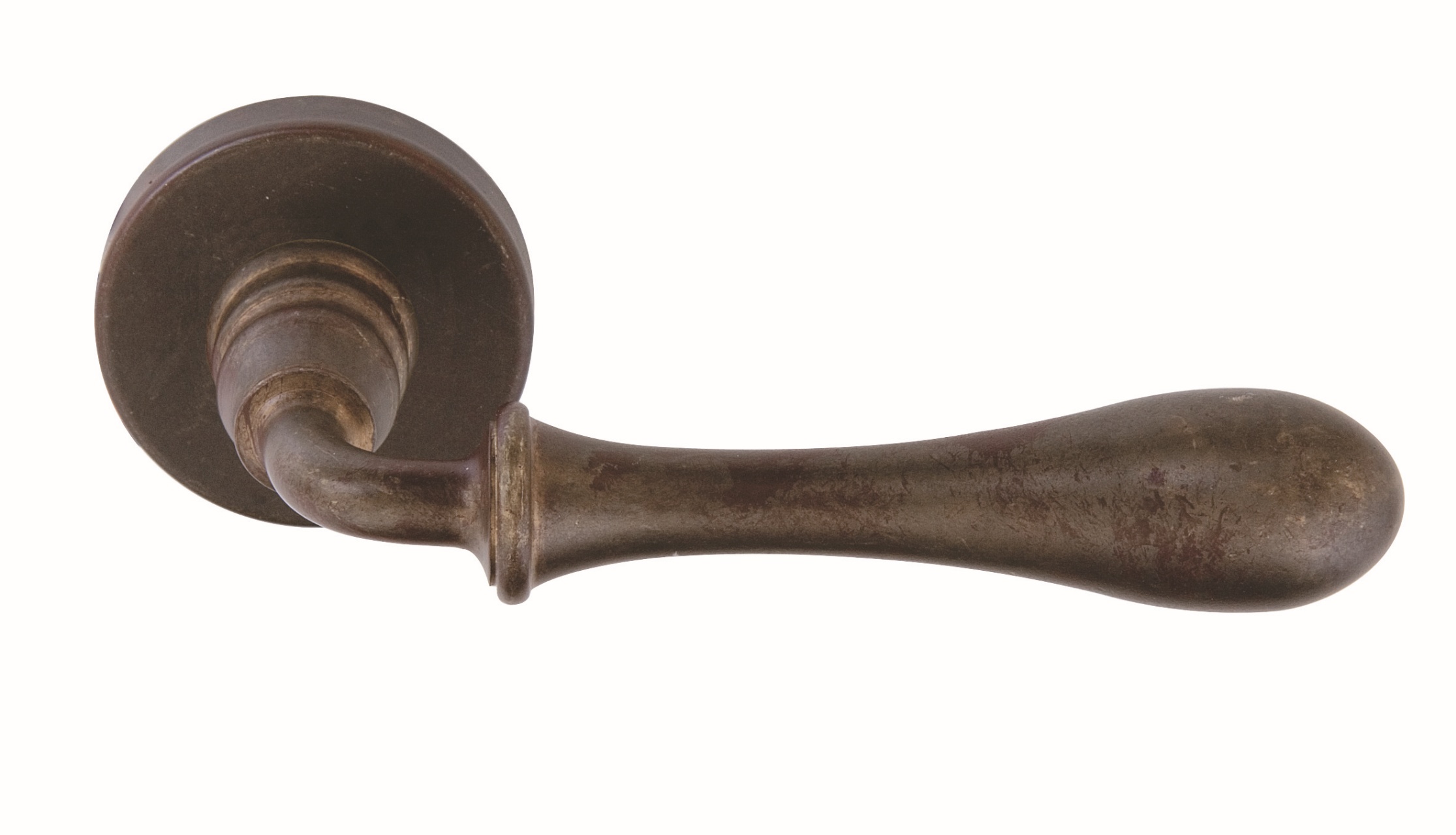 REGUITTI -  Maniglia ROMEA coppia con rosette e bocchette tonde foro patent - mat. OTTONE - col. 01 OTTONE LUCIDO